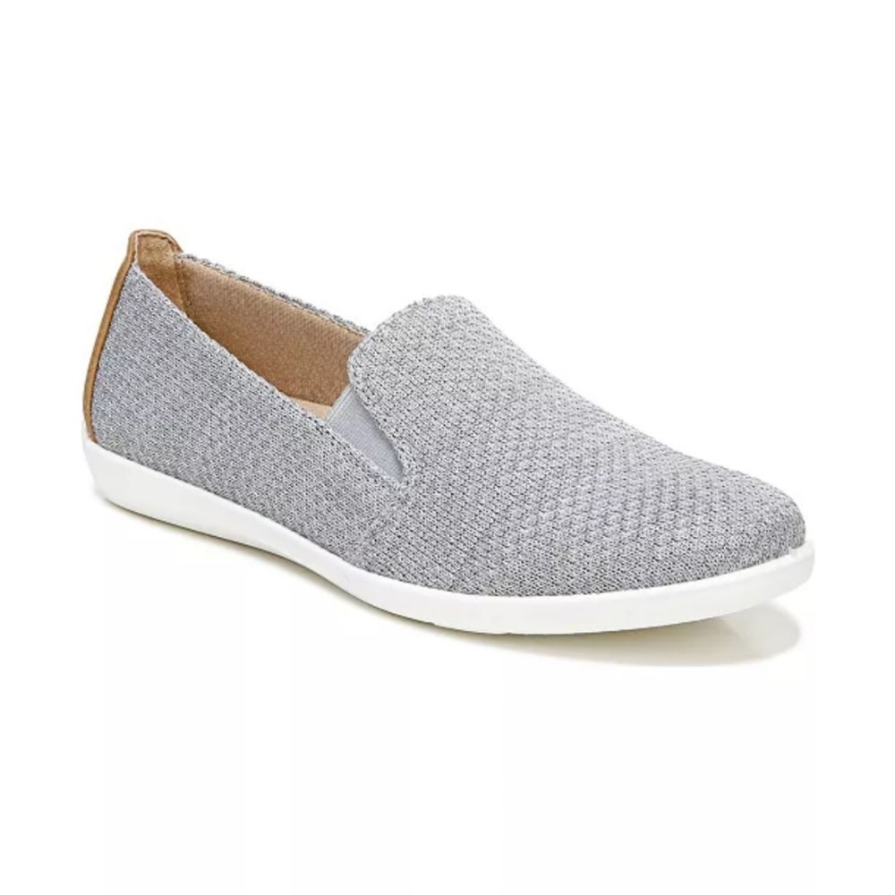 LifeStride Next Level Grey Heather Knit Slip-On Sneakers Size 7 Wide NIB